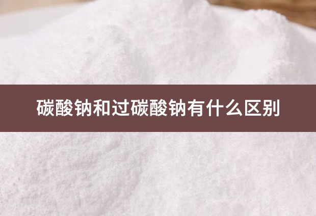 碳酸鈉和過碳酸鈉有什么區別